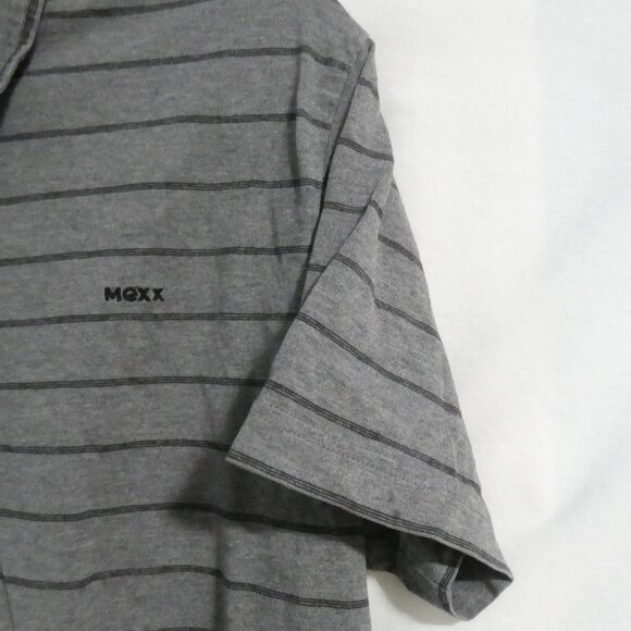 MEXX | xl - extra large | Men's Striped Grey Polo Short Sleeve Shirt - Picture 5 of 15